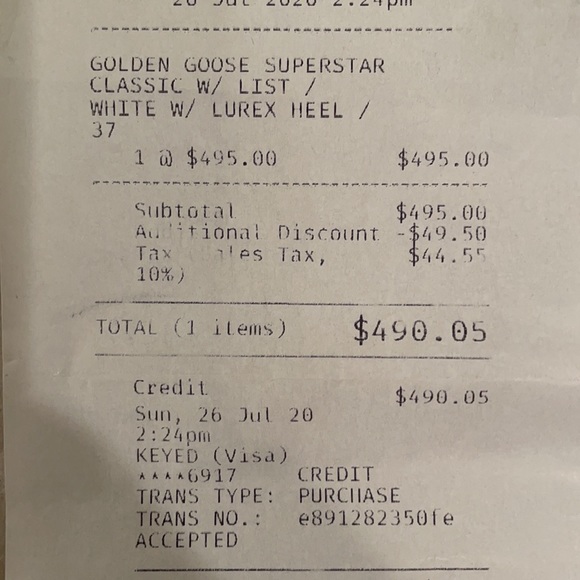 Golden Goose Superstar Classic With List / White with Lurex Heel. Box & duster. - Picture 12 of 13